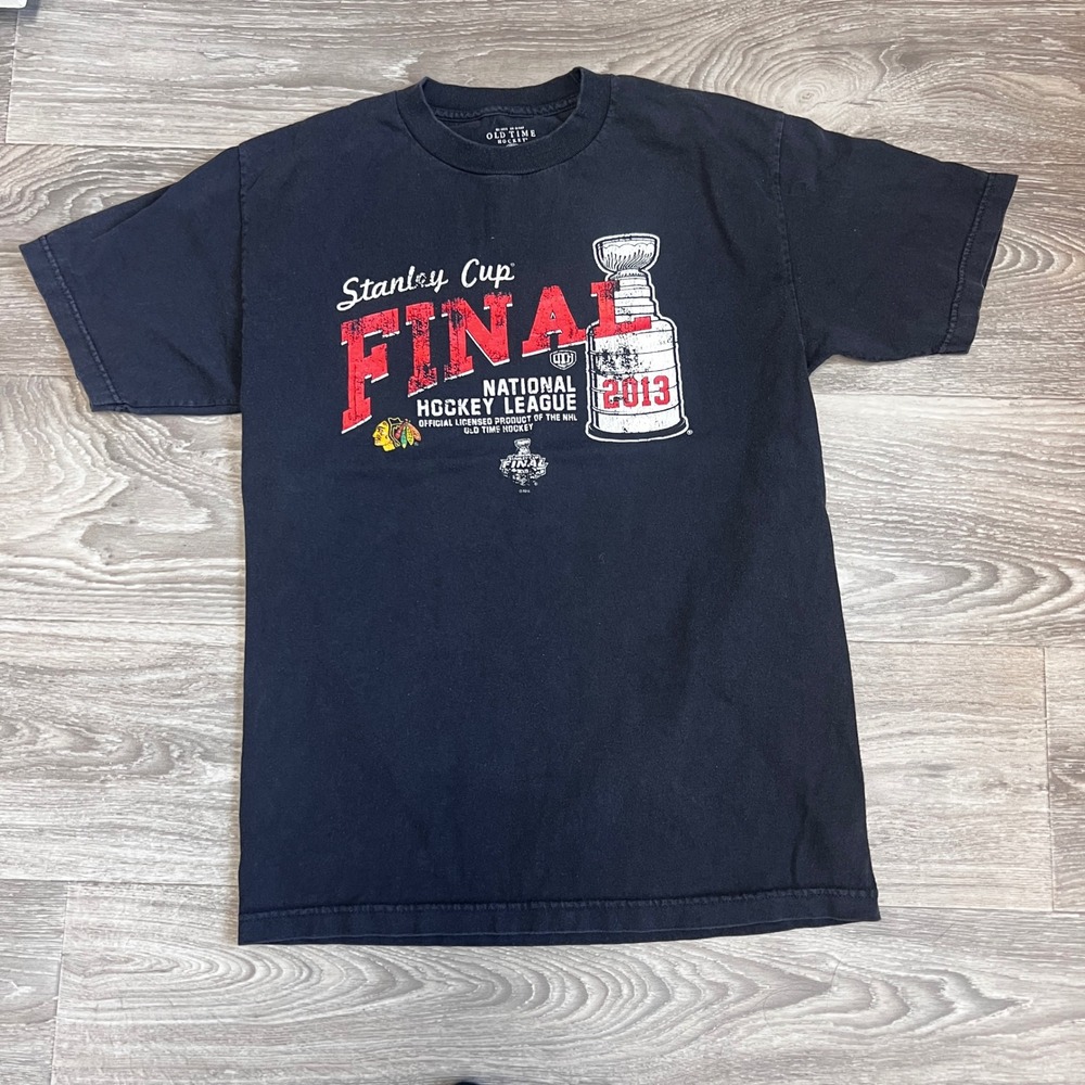 Old Time Hockey Stanley Cup Finals‎ 2013 NHL Hockey Graphic T-Shirt Medium